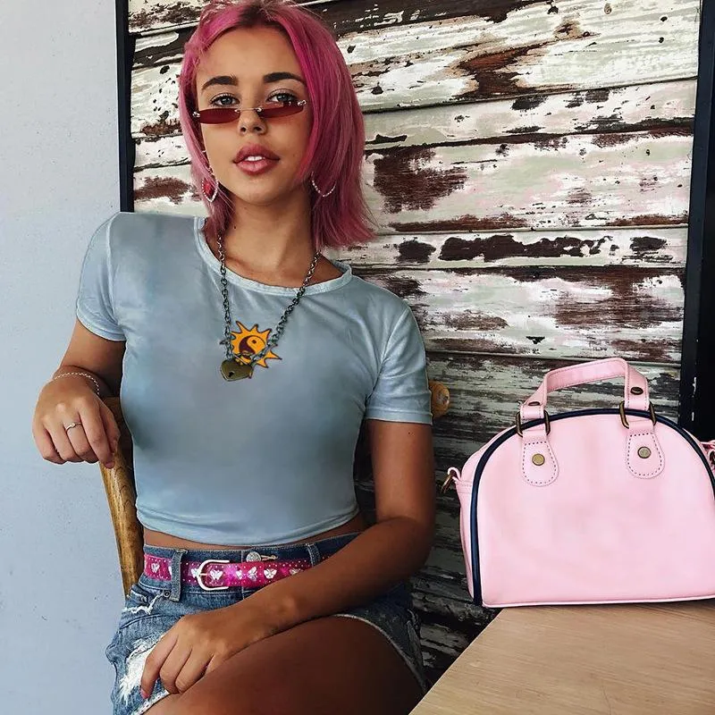 Yin To My Yang Sun Embroidered Cami Tee sold by Empty Soda product image thumbnail 4