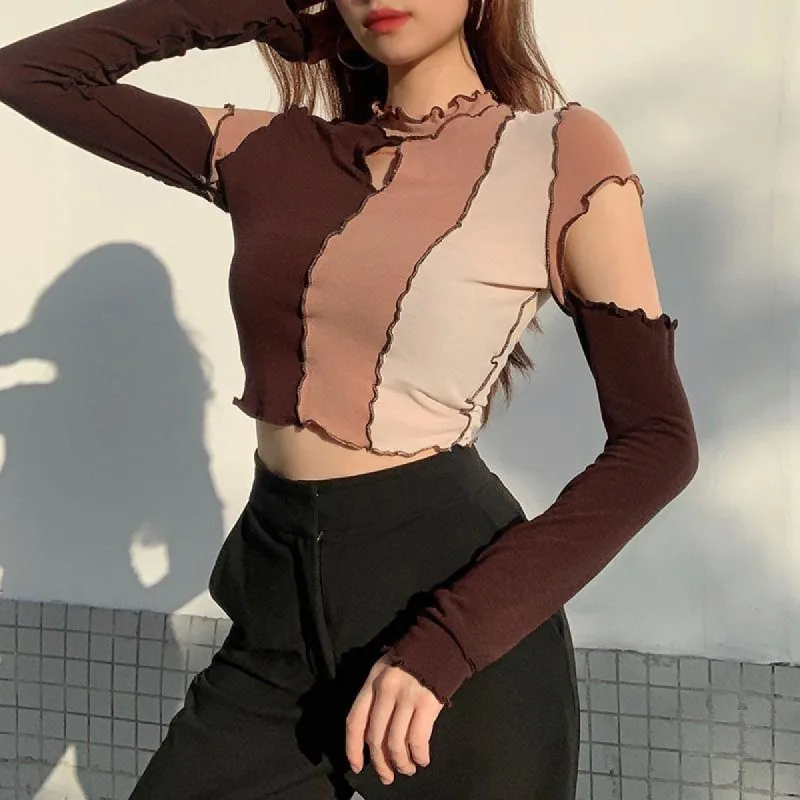 Throwin' Shades Babe Long Sleeved Crop Top sold by Empty Soda