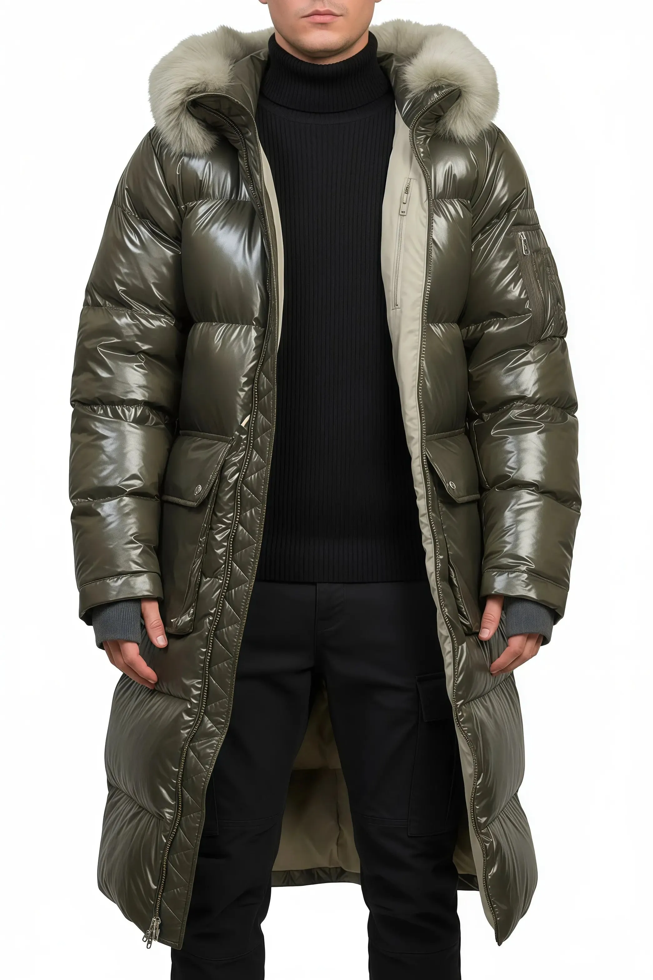 Aura Long Down Jacket sold by AlphaStyle product image thumbnail 2