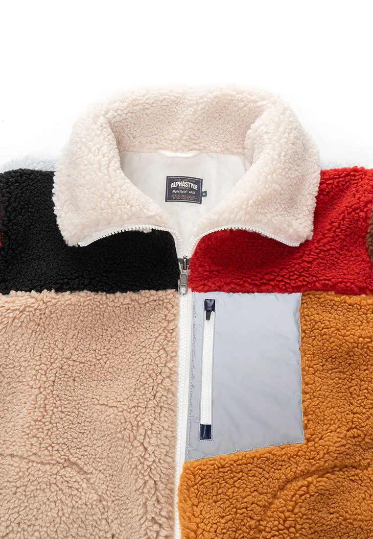 Trish Vegan Sherpa Bomber Jacket sold by AlphaStyle product image thumbnail 5