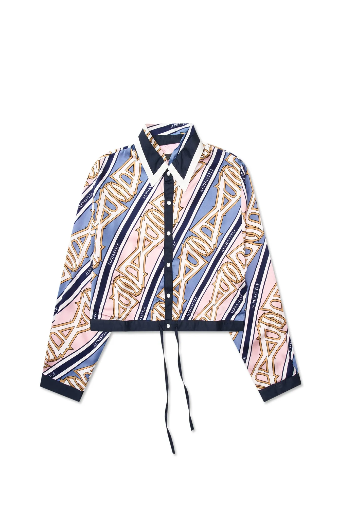 Tiva Cropped Tie Shirt sold by AlphaStyle