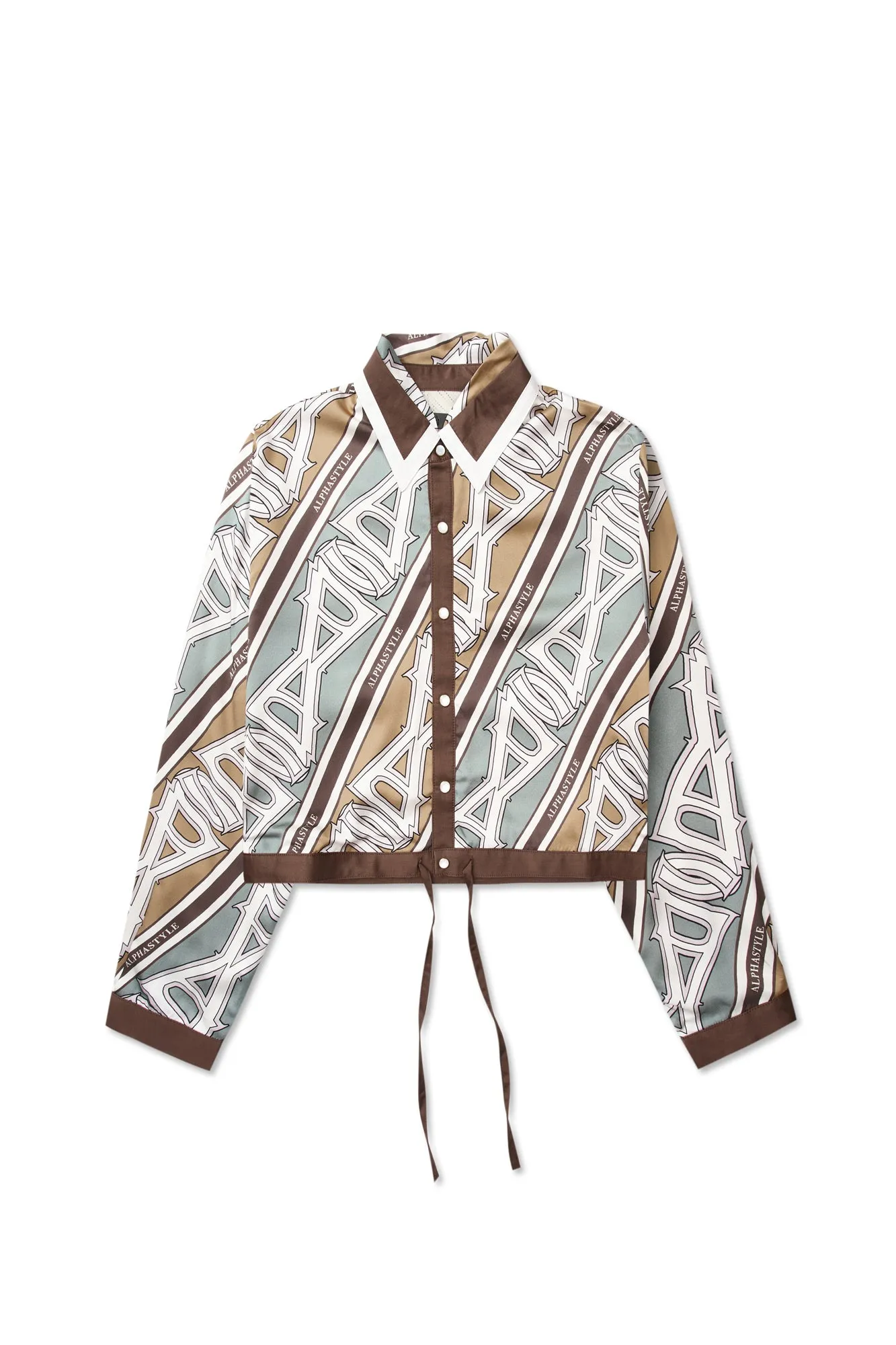 Tiva Cropped Tie Shirt sold by AlphaStyle product image thumbnail 2