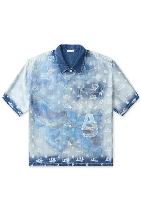 Huron Bleached Denim Shirt made by AlphaStyle