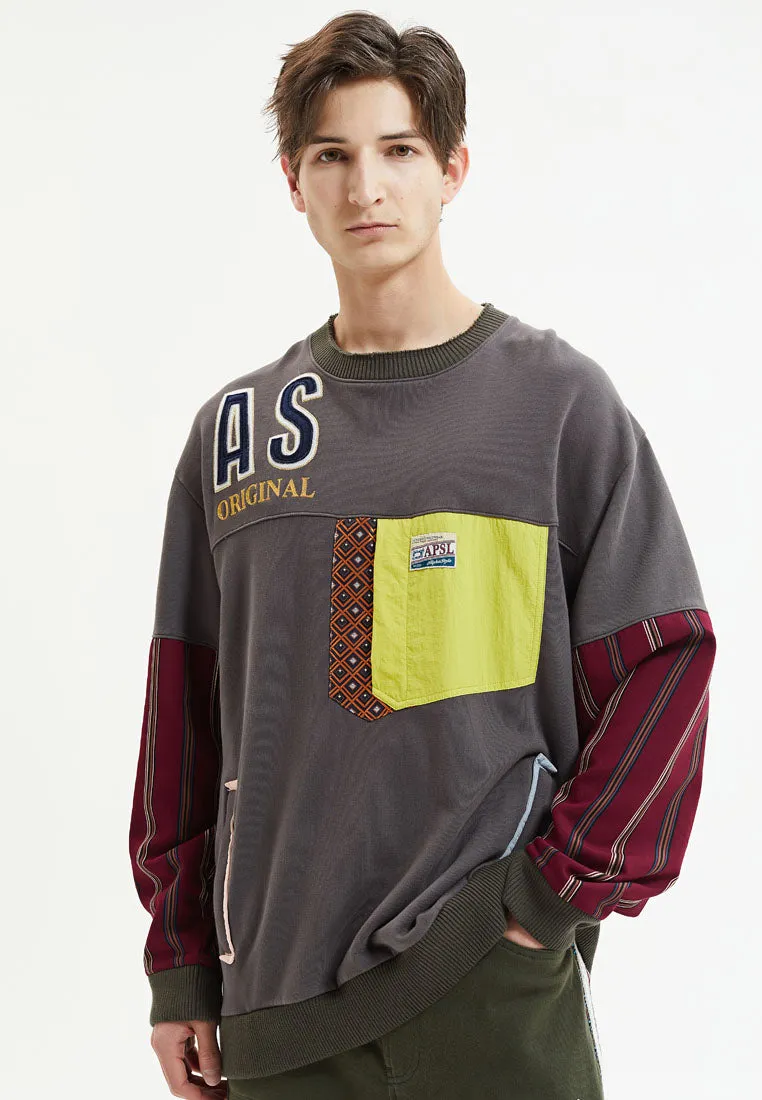 Felix Patchwork Sweatshirt sold by AlphaStyle product image thumbnail 2