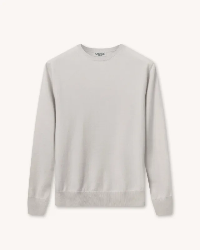 Crewneck Grey - The Cashmere Collection made by Carissimi