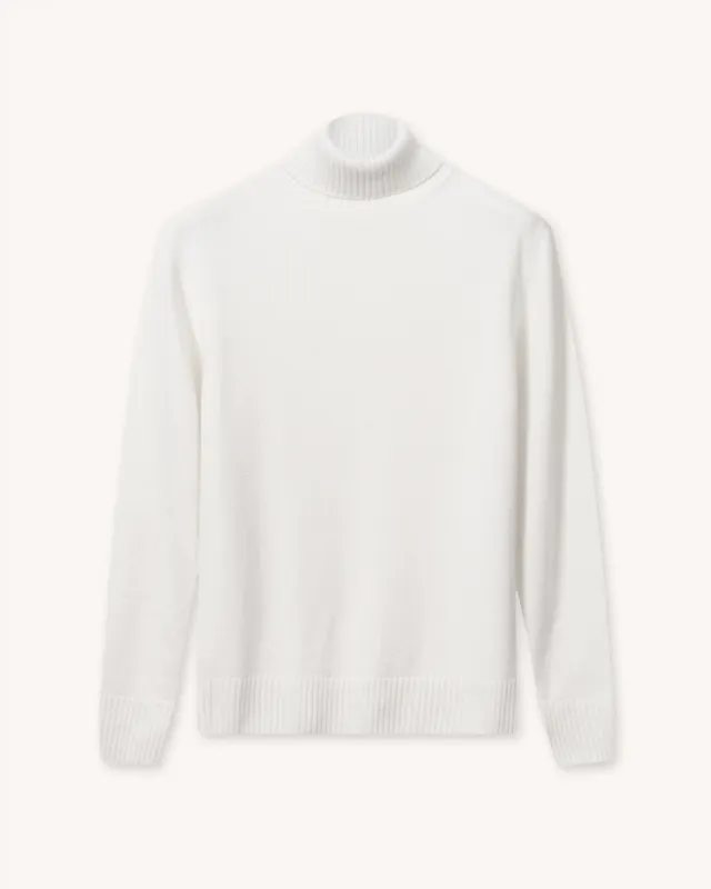 Turtleneck White - The Cashmere Collection made by Carissimi