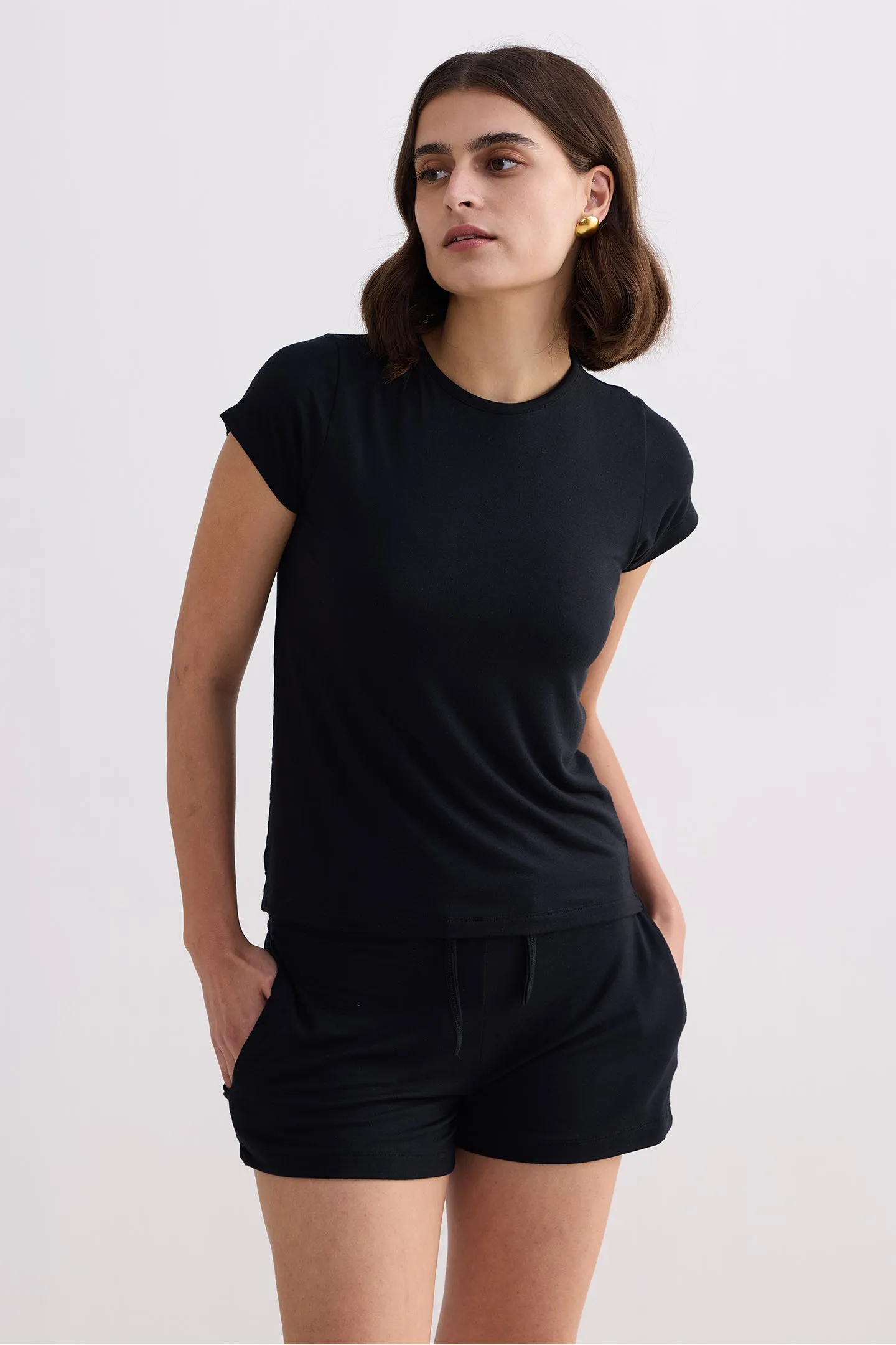 Essential Short Sleeve Tee Set in Black sold by Reistor product image thumbnail 4