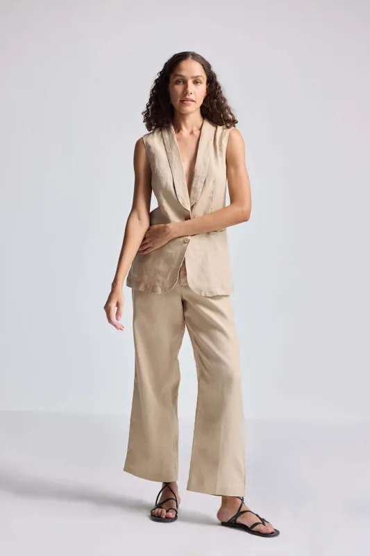 Sleeveless Hemp Jacket Set made by Reistor