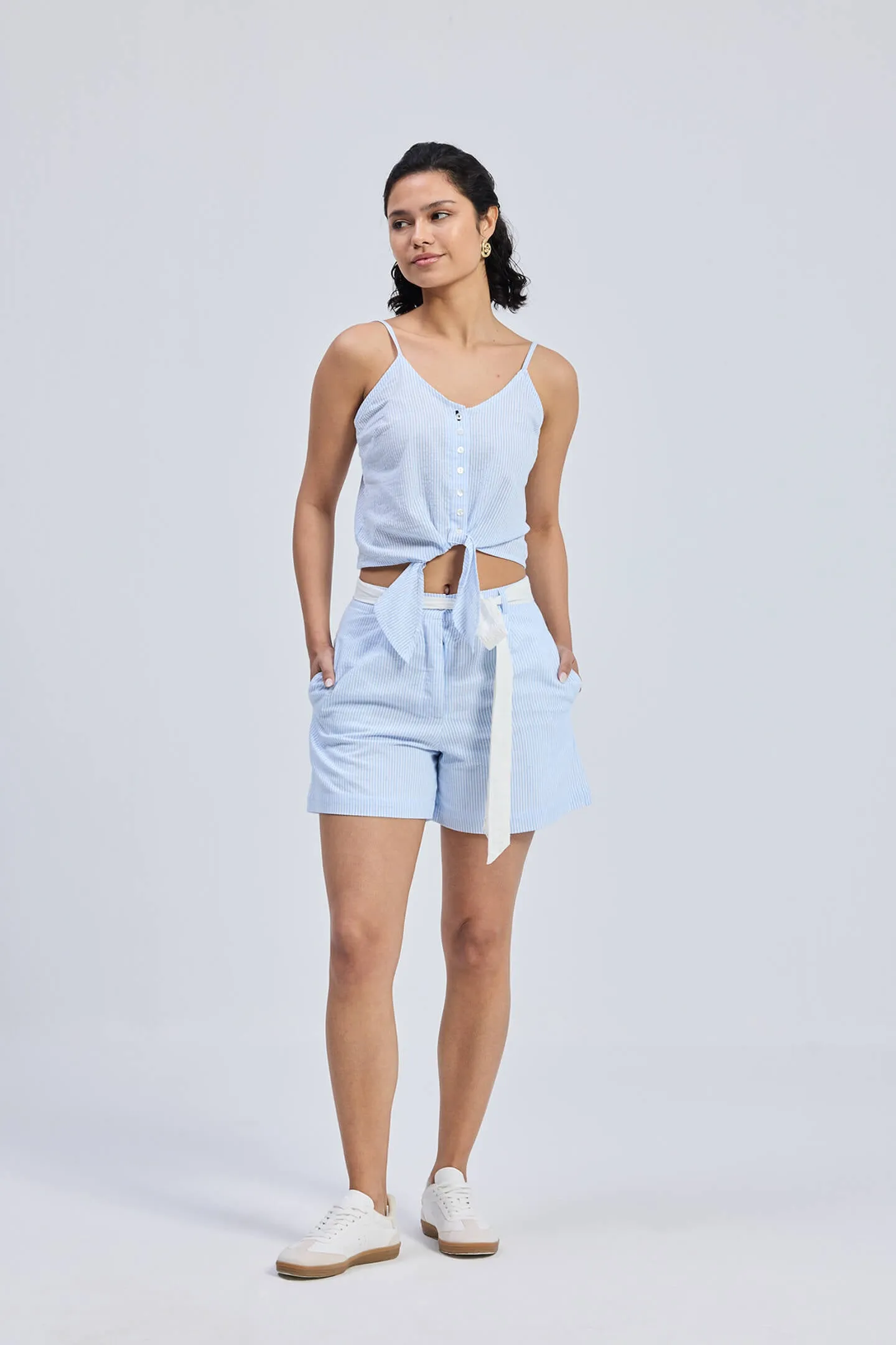 Regular Fit Shorts in Stripes sold by Reistor