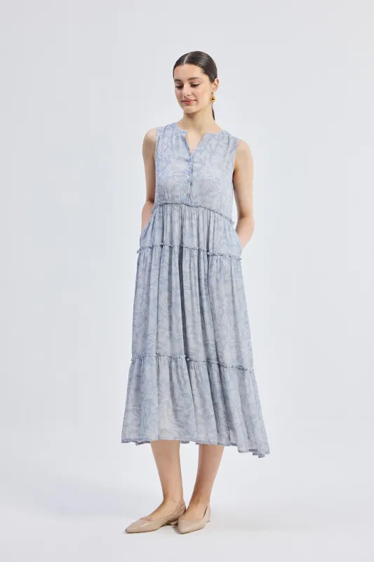 The Perfect Resort Floral Maxi in Periwinkle Blue sold by Reistor
