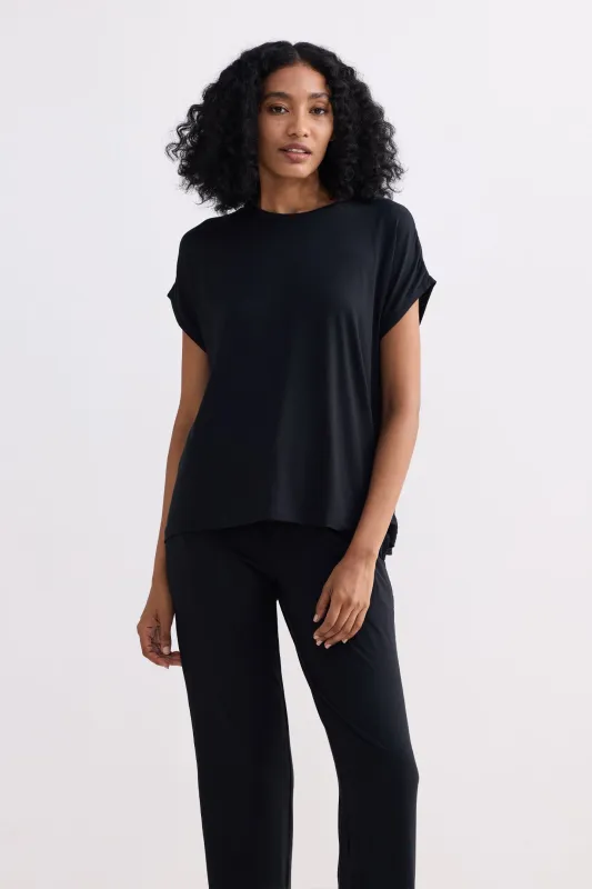 Relaxed Tee in Black sold by Reistor