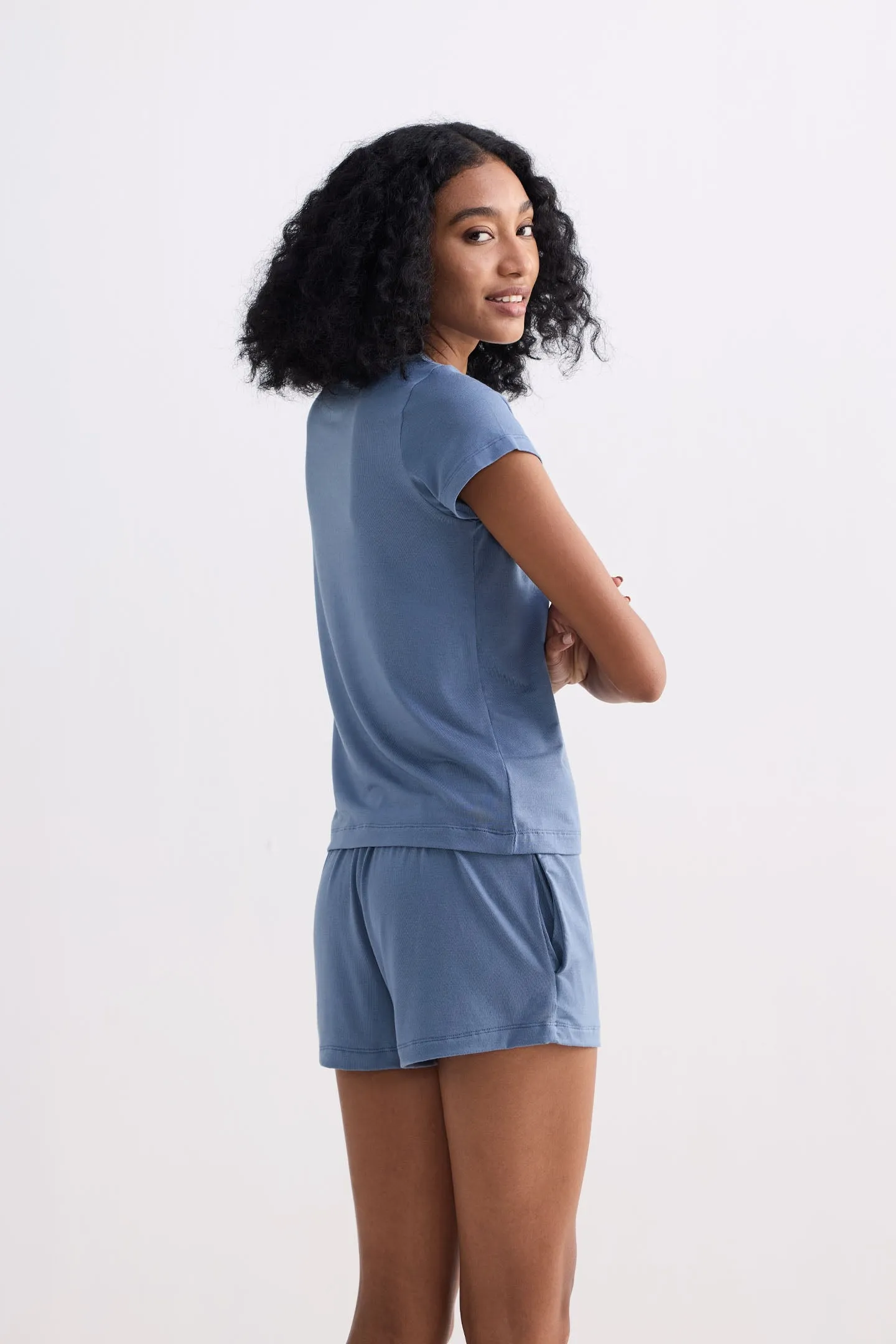 Essential Knit Shorts in Blue sold by Reistor product image thumbnail 3
