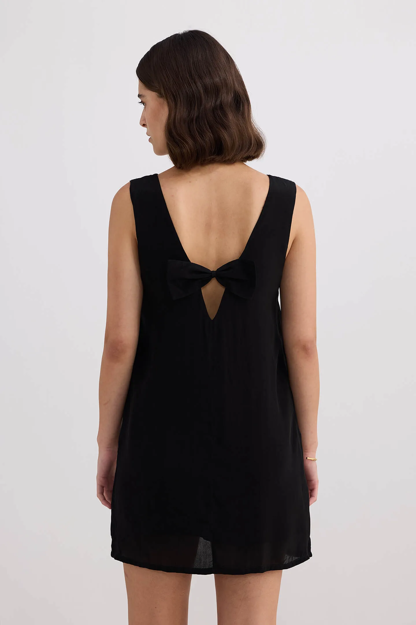 Midnight Muse V-neck Short Dress in Black sold by Reistor product image thumbnail 5