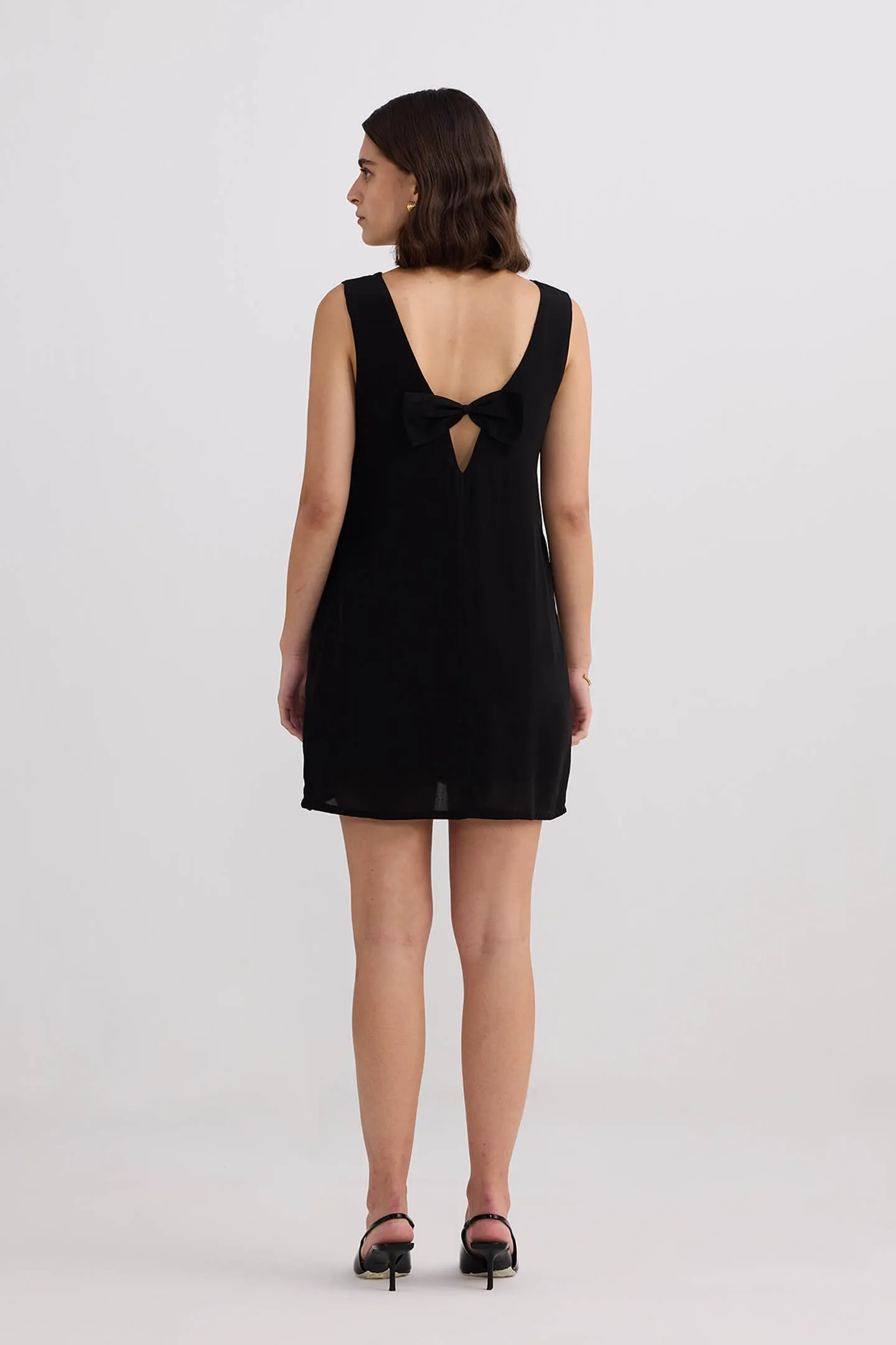 Midnight Muse V-neck Short Dress in Black sold by Reistor product image thumbnail 2