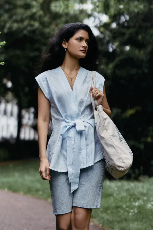 Power Moves Short Sleeve Top In Blue sold by Reistor