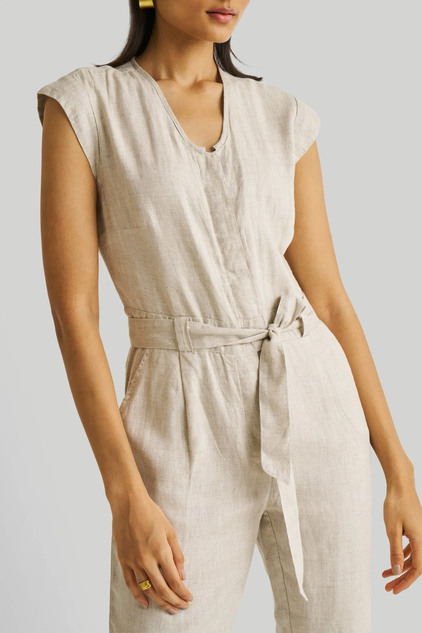 Evening Chai Jumpsuit in Light Beige sold by Reistor product image thumbnail 4