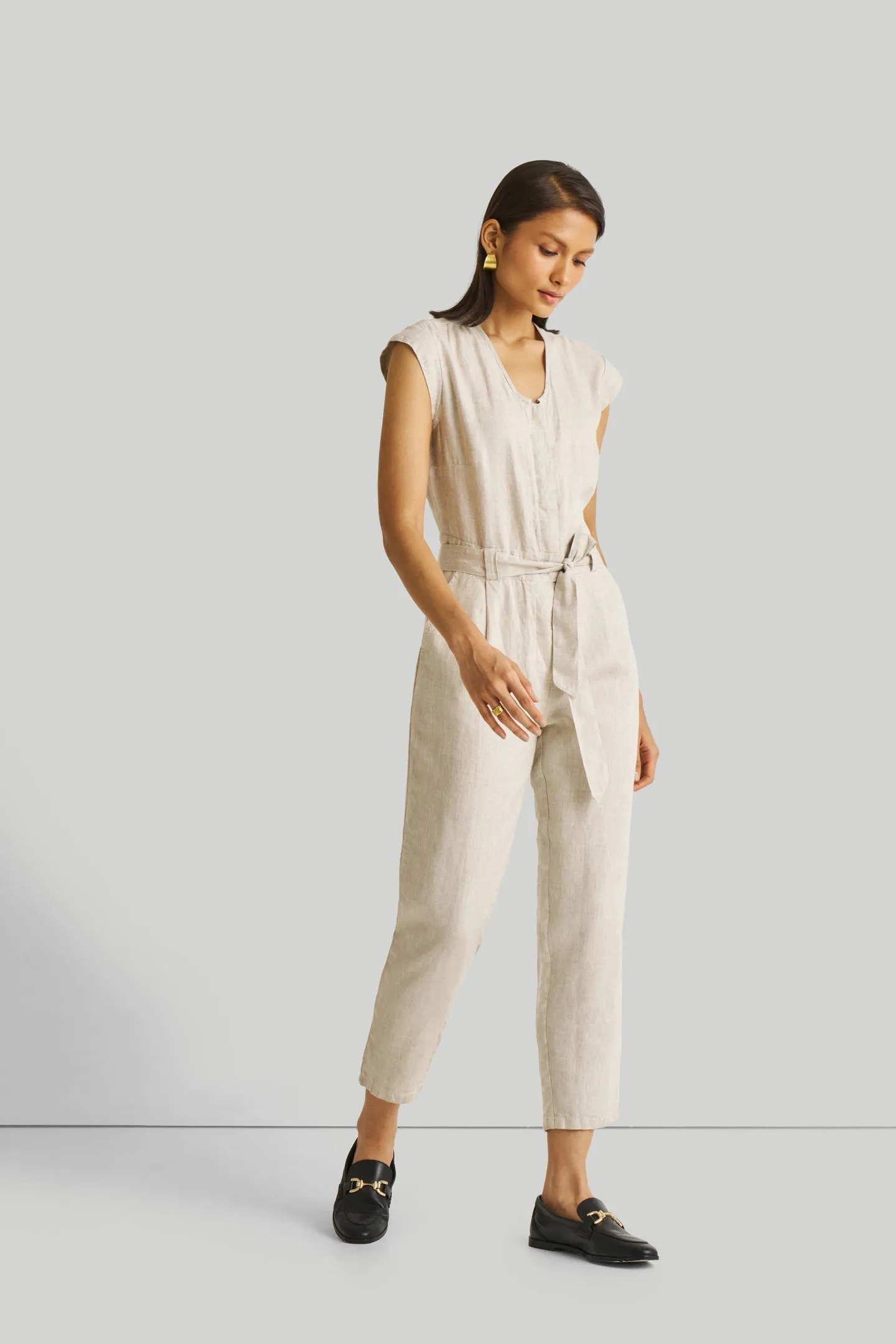 Evening Chai Jumpsuit in Light Beige sold by Reistor product image thumbnail 5
