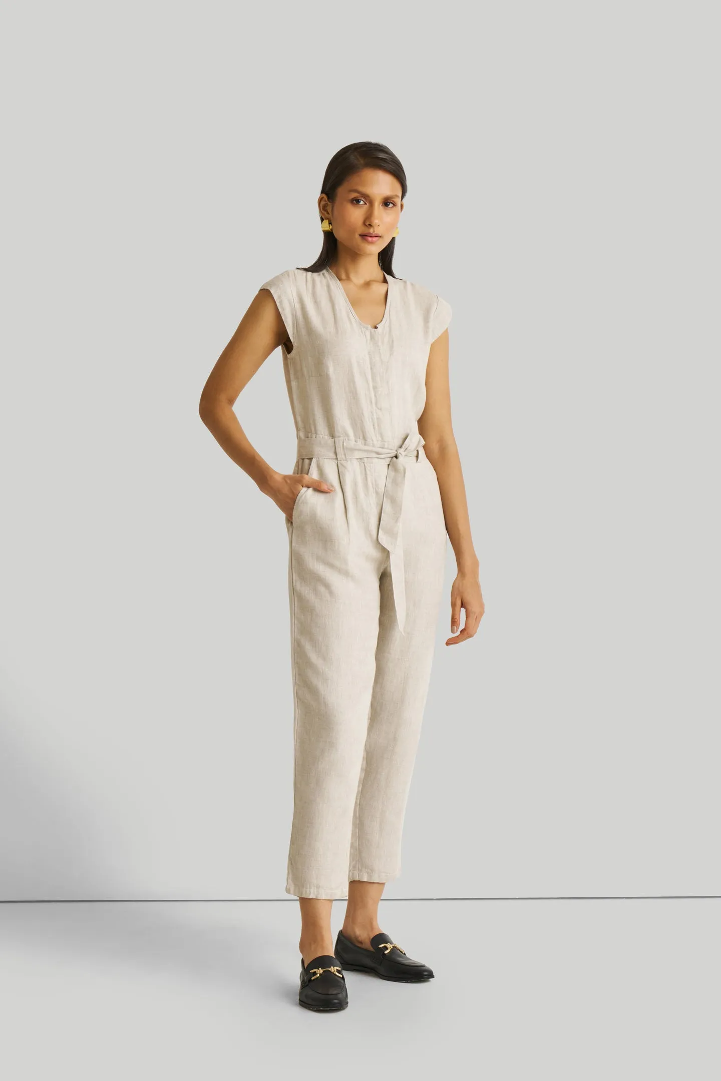 Evening Chai Jumpsuit in Light Beige sold by Reistor product image thumbnail 3