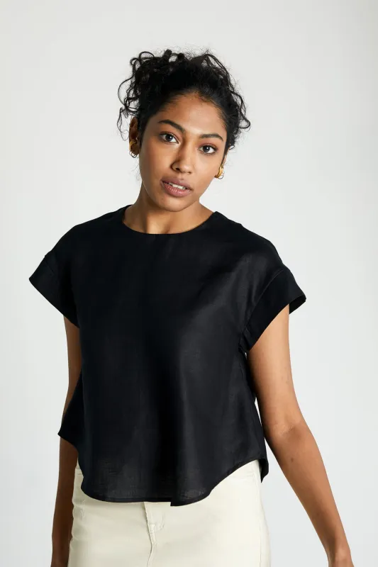 Sandcastle Saturdays Top in Black sold by Reistor