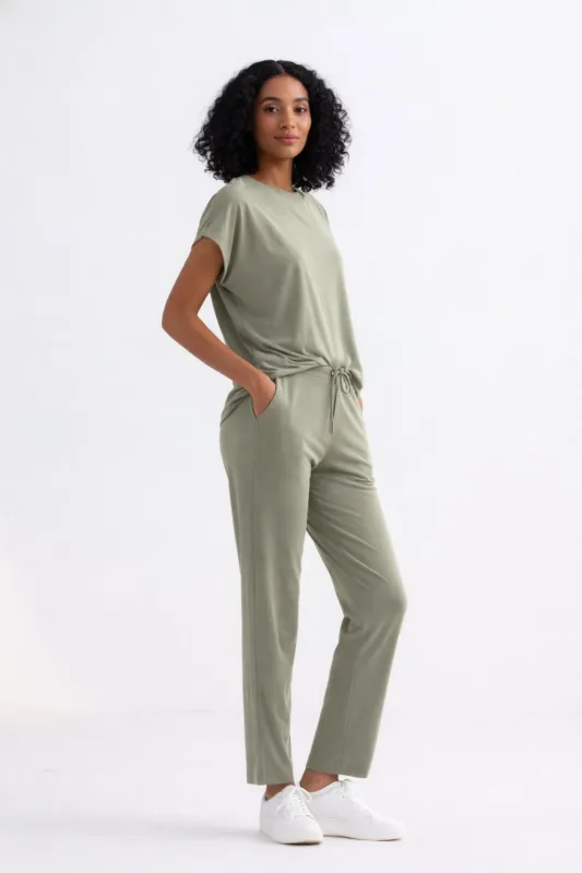 Wide Leg Pant in Olive sold by Reistor