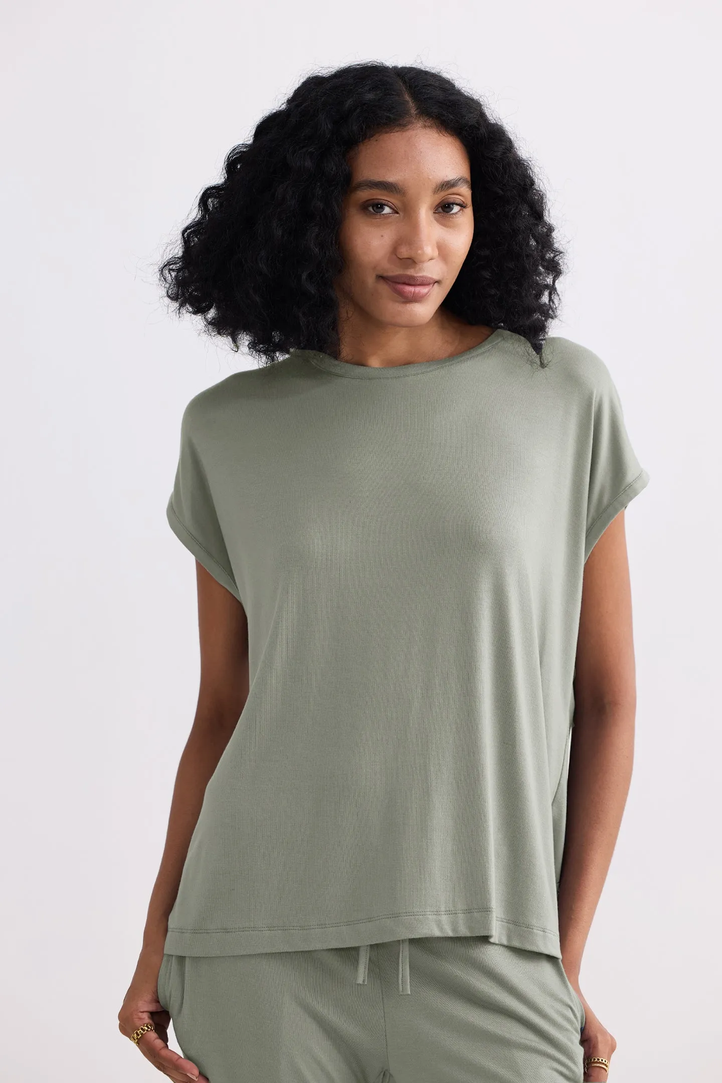 Relaxed Tee in Olive sold by Reistor