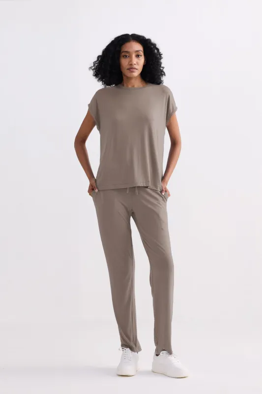Relaxed Tee Set in Earth Grey made by Reistor