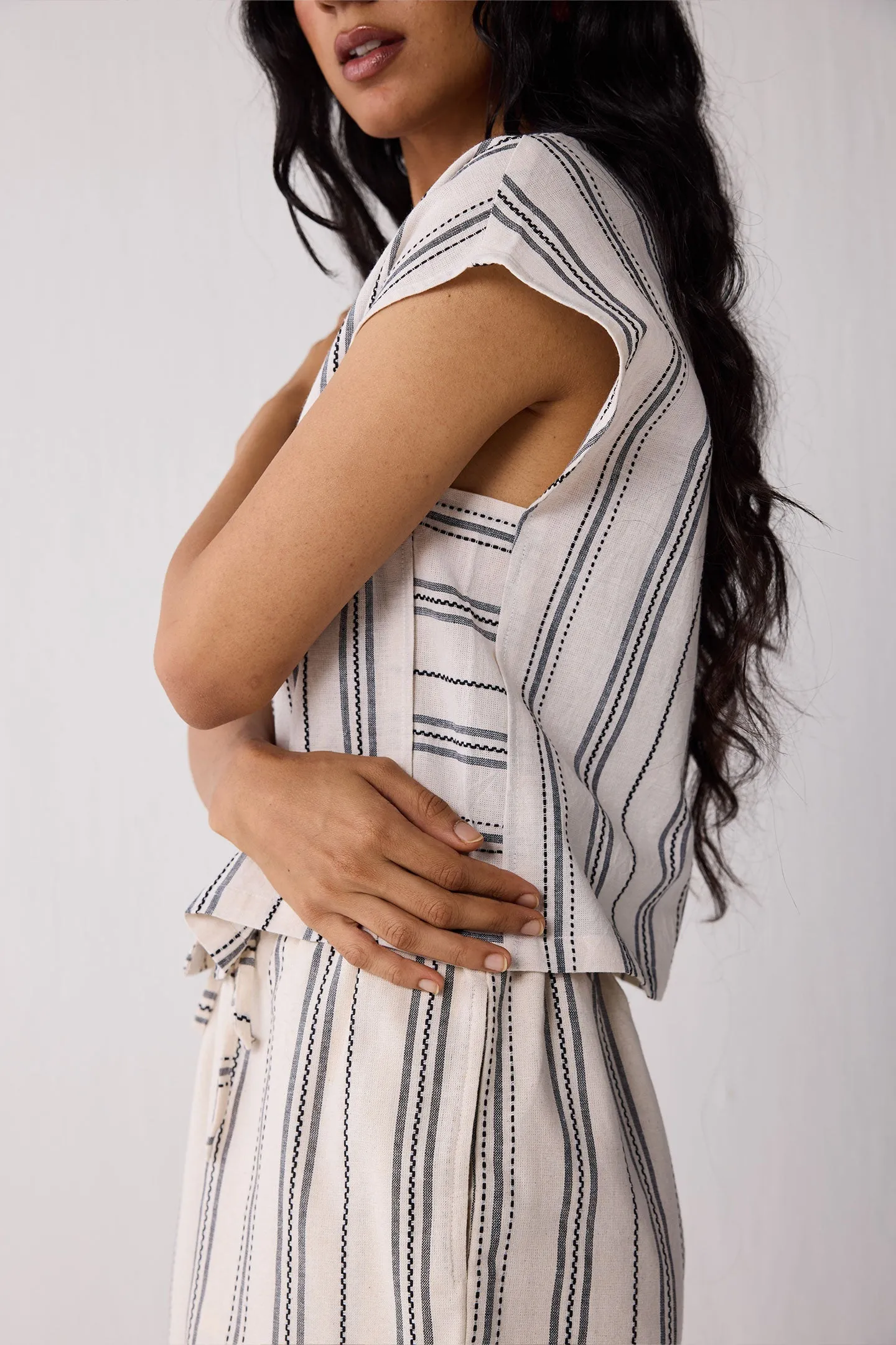 Regular Drawstring Shorts in Stripes sold by Reistor product image thumbnail 5