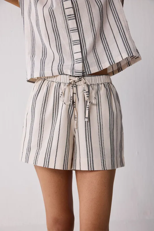 Regular Drawstring Shorts in Stripes sold by Reistor