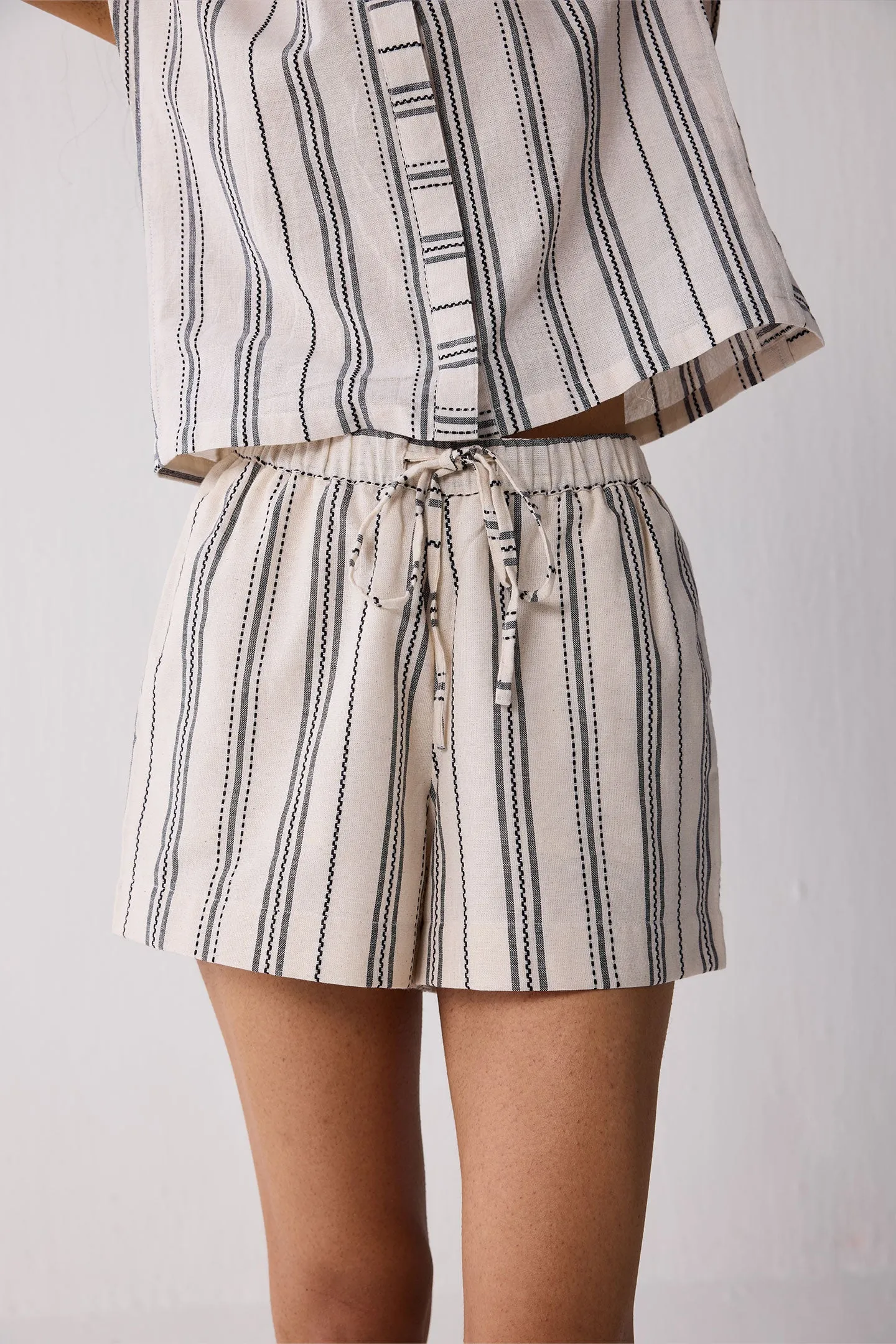 Regular Drawstring Shorts in Stripes sold by Reistor