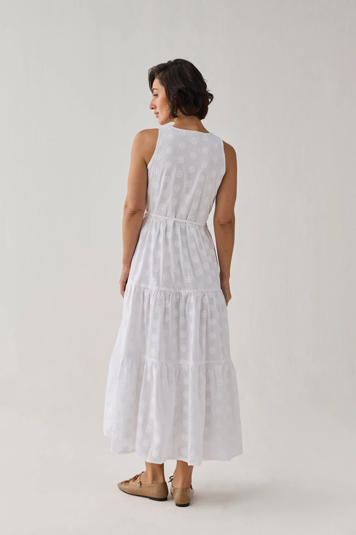The Embroidered Tiered Wrap Maxi Dress sold by Reistor product image thumbnail 2