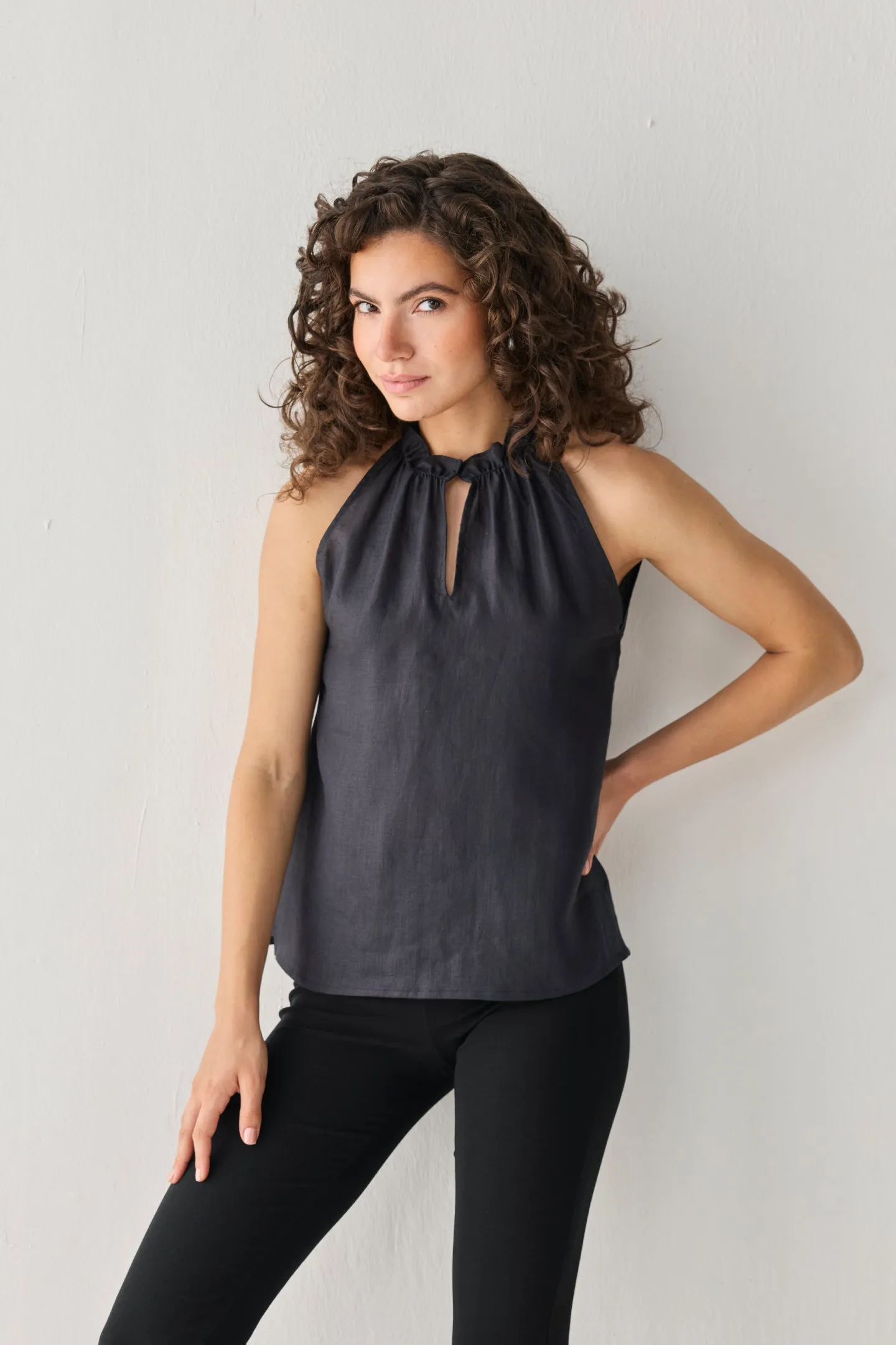 Halter Neck Top in Black sold by Reistor product image thumbnail 4