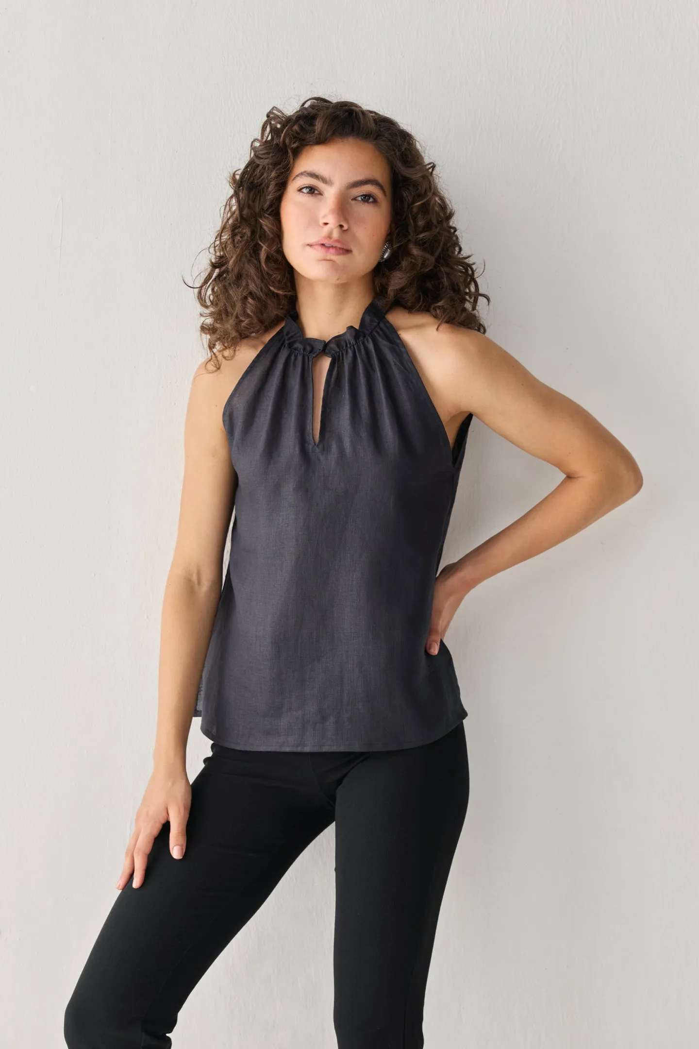 Halter Neck Top in Black sold by Reistor product image thumbnail 5
