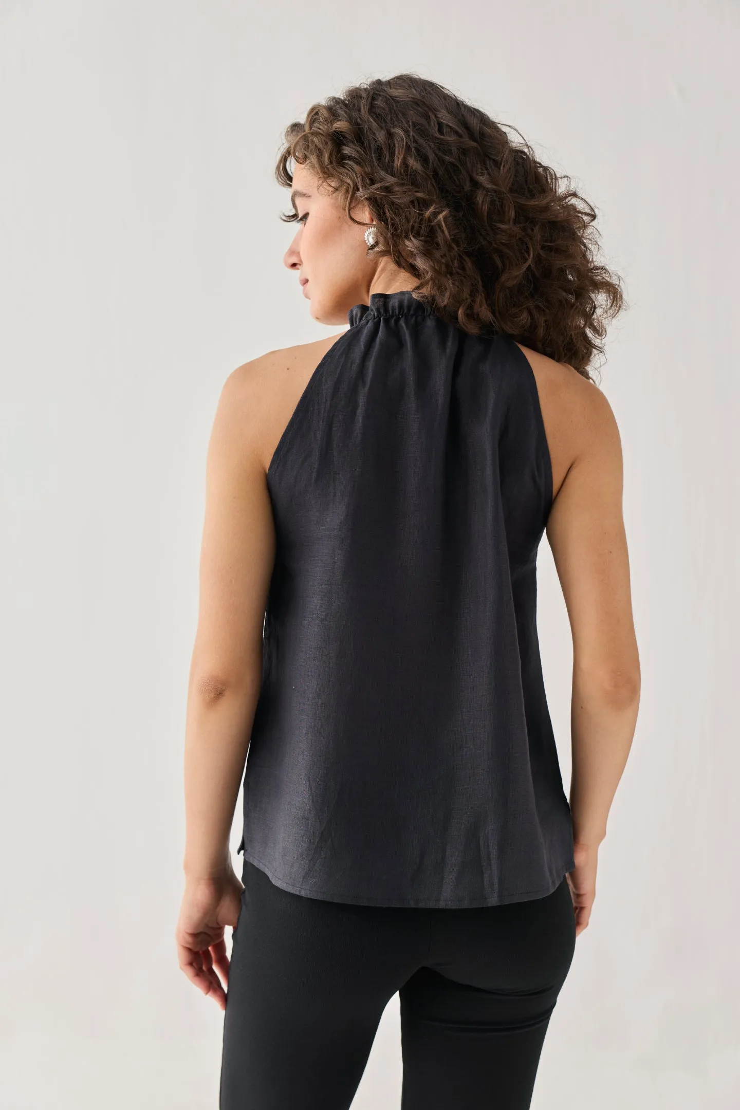 Halter Neck Top in Black sold by Reistor product image thumbnail 2