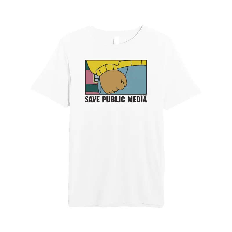 Save Public Media Fist Tee sold by Merchlabs