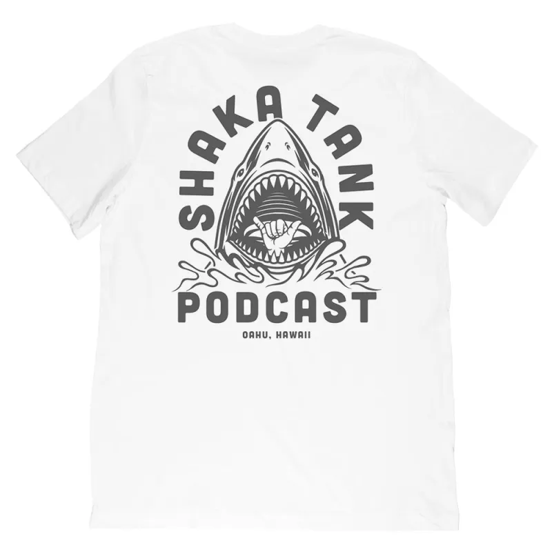 Shaka Tank Podcast Logo Tee made by Merchlabs