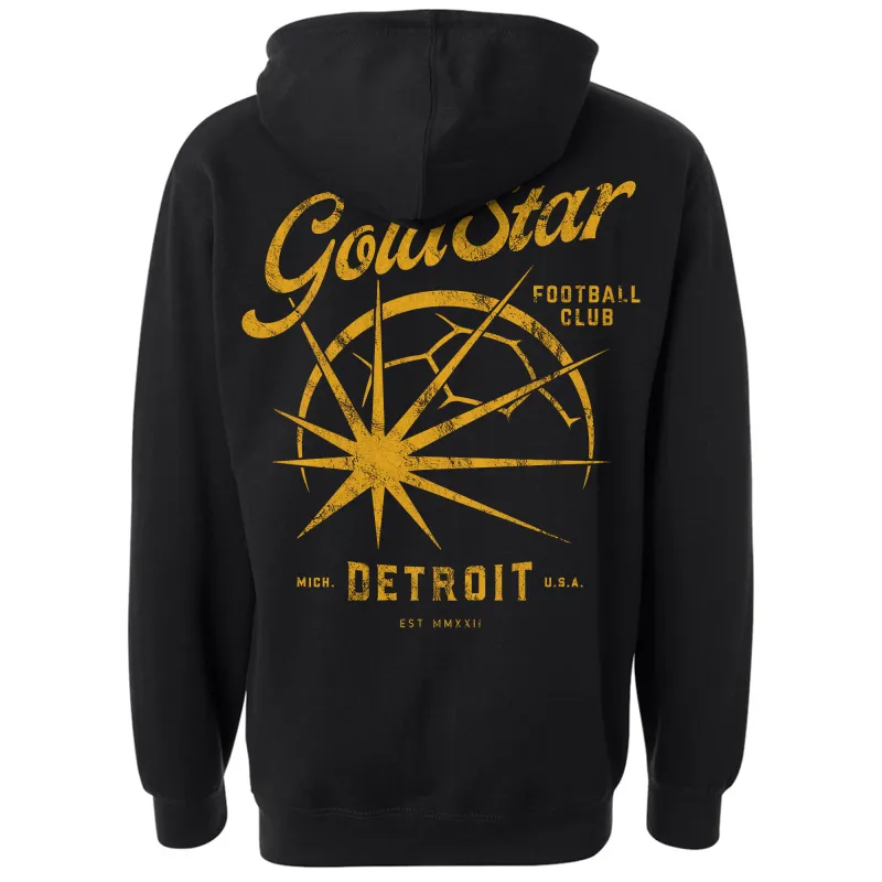 Gold Star Detroit Hoodie made by Merchlabs