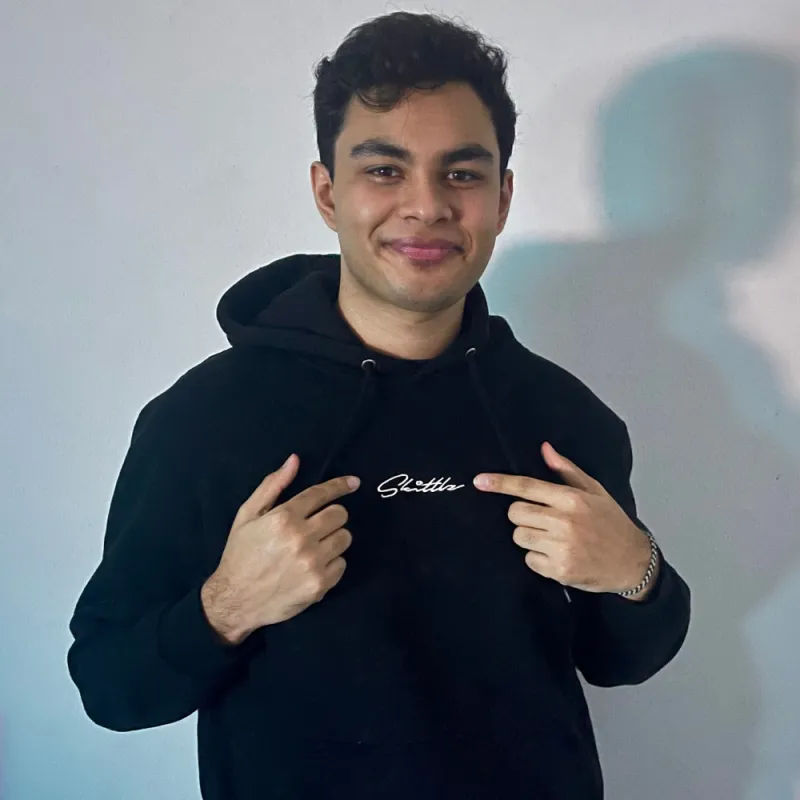 Script Embroidered Hoodie sold by Merchlabs