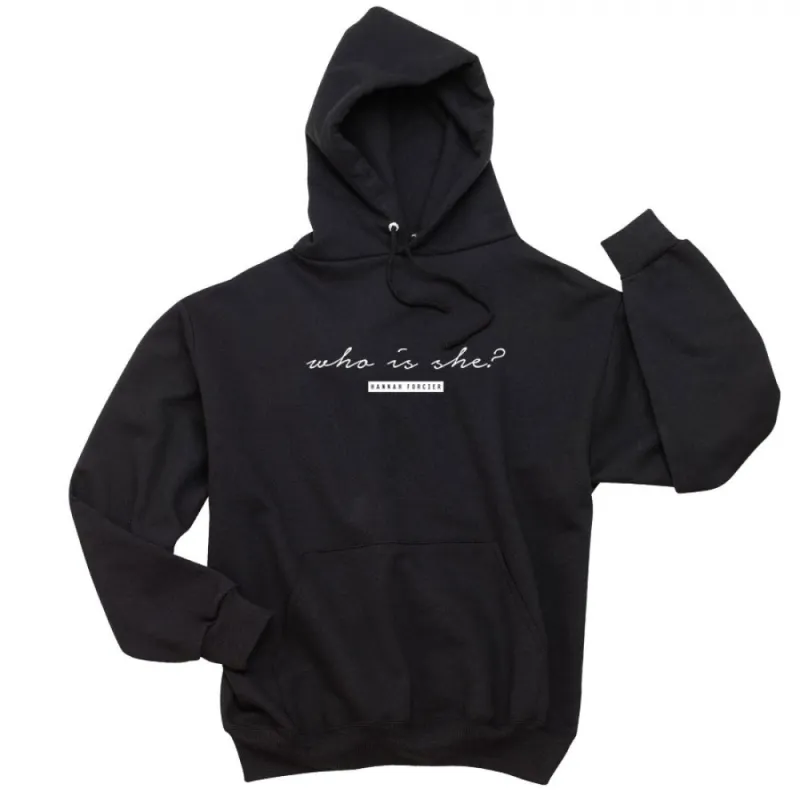 WHO IS SHE? HOODIE - BLACK sold by Merchlabs