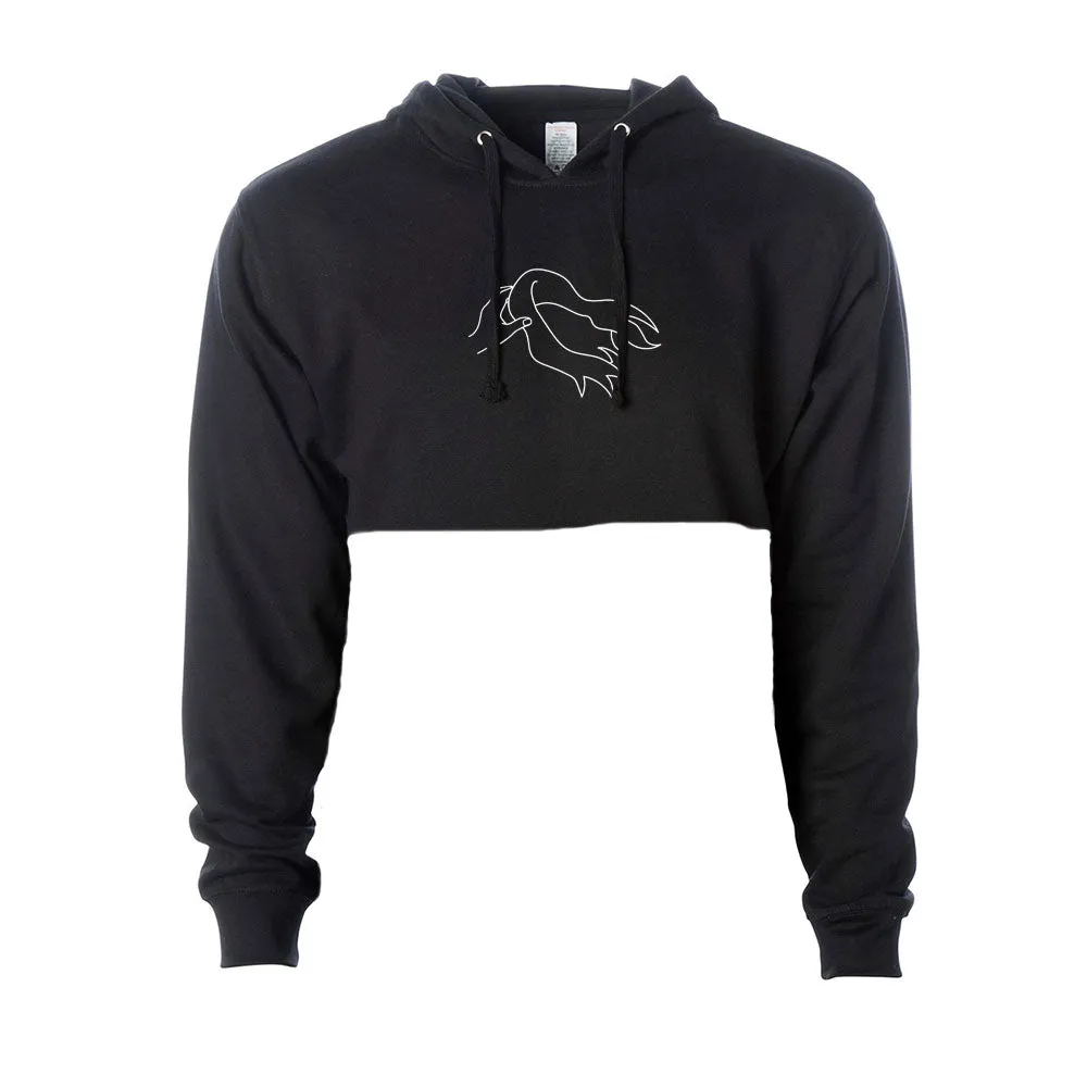 WIG FLEW V2 CROP HOODIE - BLACK sold by Merchlabs