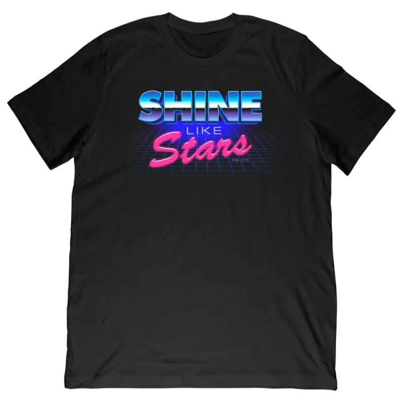 RETRO STARS TEE - BLACK sold by Merchlabs