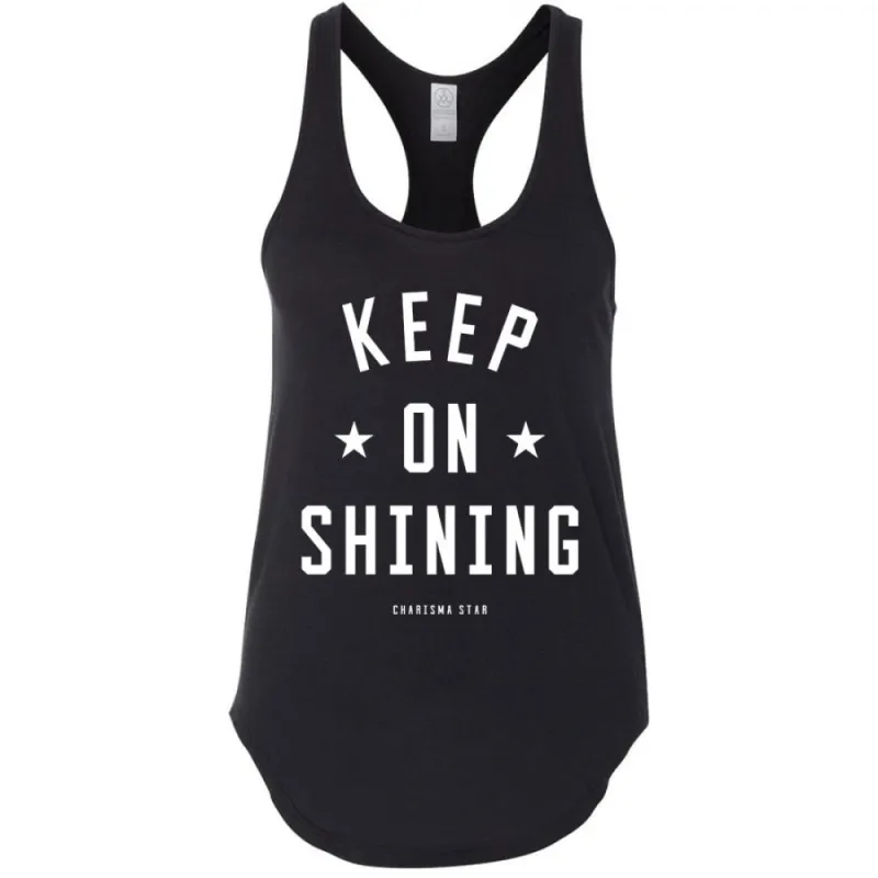 SHINE LIKE STARS PREMIUM RACERBACK - BLACK sold by Merchlabs