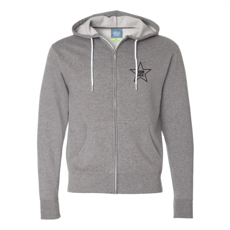 BOOMKACK STAR CONTRAST ZIP HOODIE sold by Merchlabs