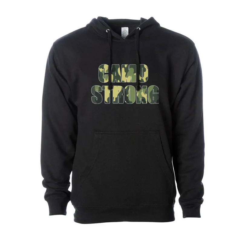 Elaine Stott - Camo Strong Hoodie sold by Merchlabs