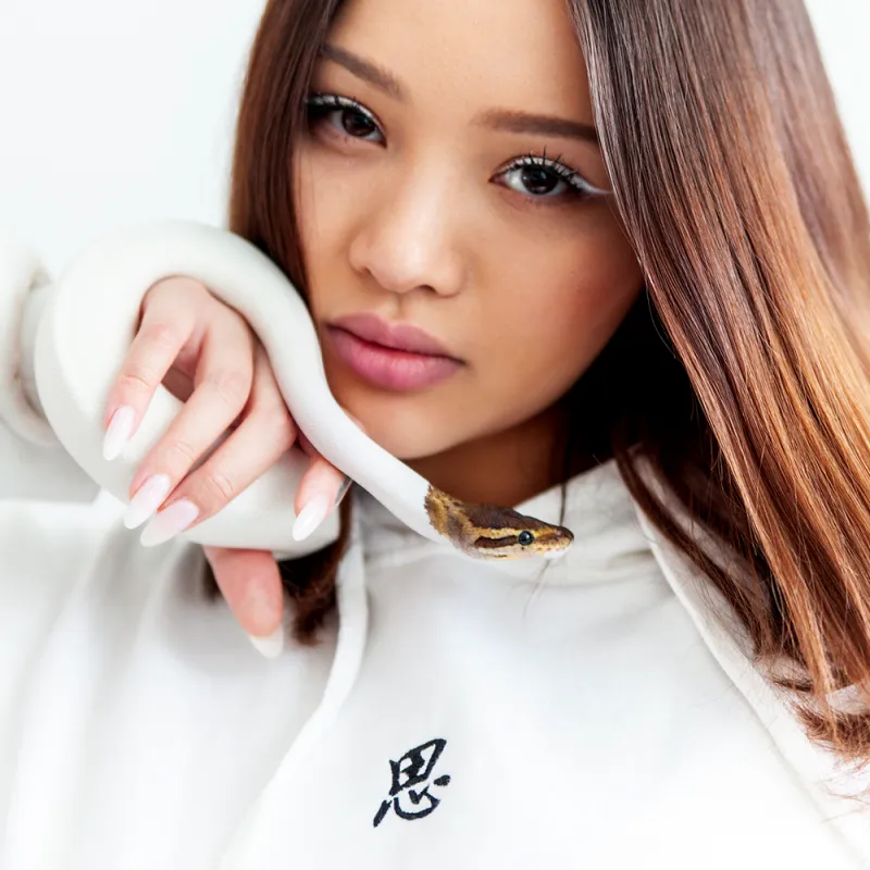 "NAME" Embroidered Hoodie (White) sold by Merchlabs