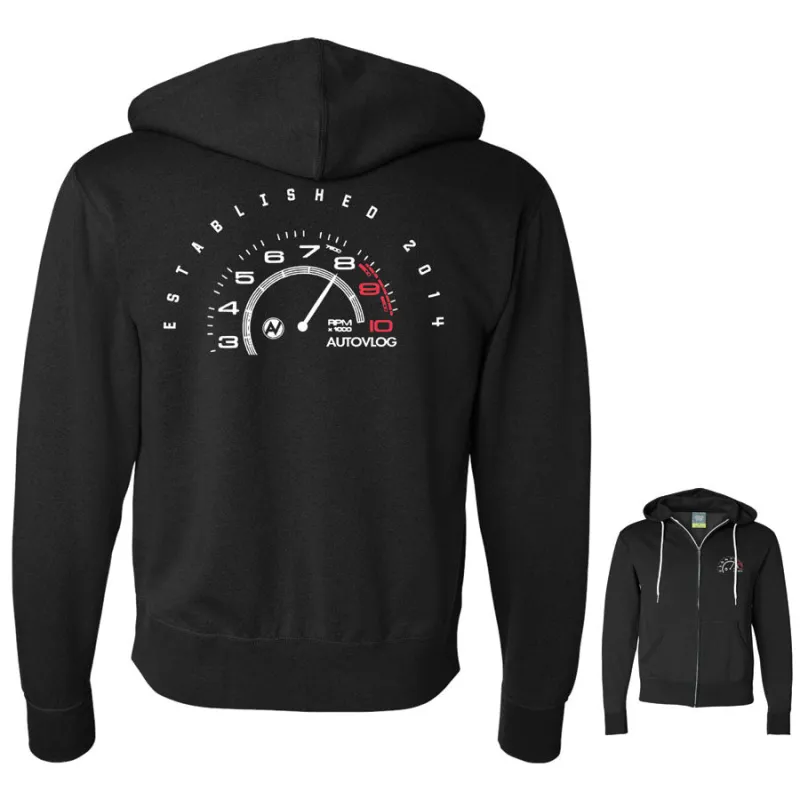 Autovlog - Redline Est 2014 Contrast Zip Hoodie sold by Merchlabs