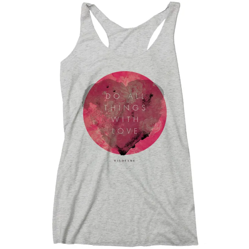 Wild Fame - With Love Racerback Tank (Ladies) sold by Merchlabs