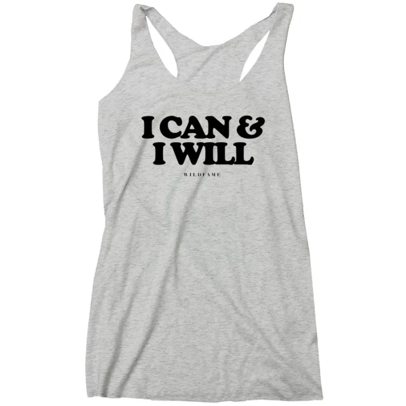 Wild Fame - Can And Will Racerback Tank (Ladies) sold by Merchlabs