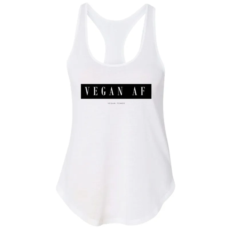 Vegan Power - Vegan AF Premium Racerback sold by Merchlabs