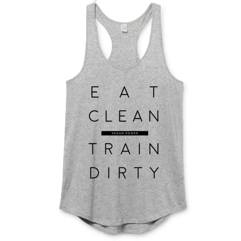 Vegan Power - Eat Clean Premium Racerback sold by Merchlabs