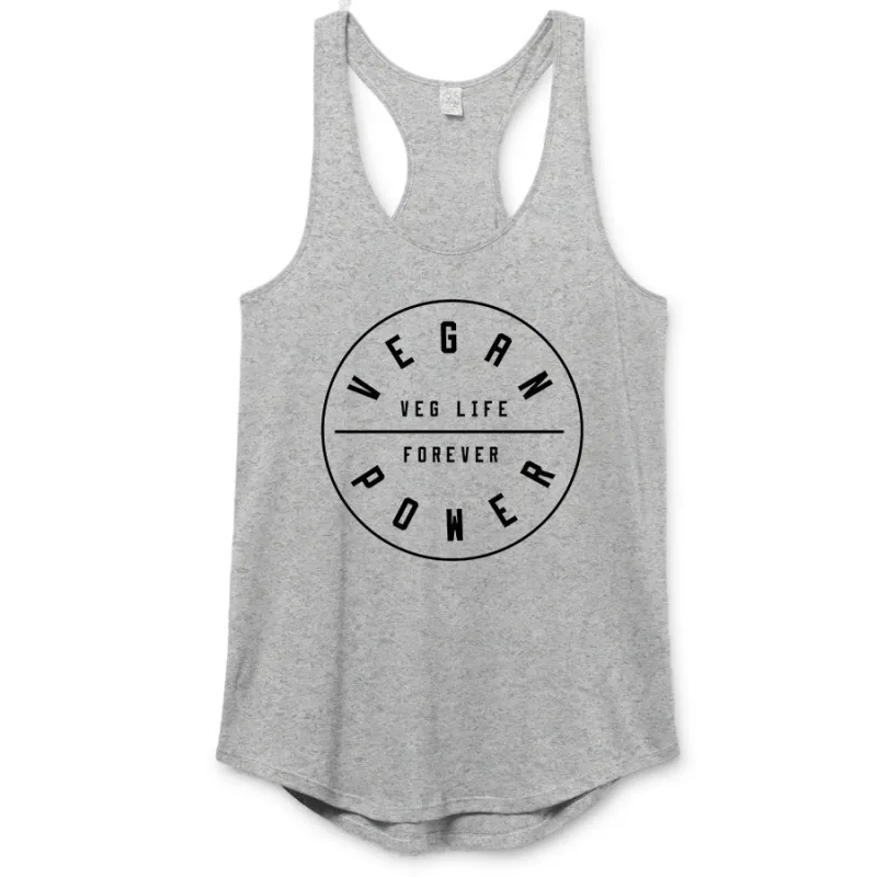 Vegan Power - Badge Racerback sold by Merchlabs